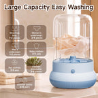 Mini Washing Machine, 3L Compact Small Laundry Washer for Underwear, Socks etc.（White）