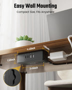 3Ft Short Extension Cord with Multiple Outlets, Surge Protector Power Strip