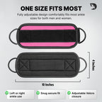 DMoose Fitness Ankle Strap for Cable Machine - One Size Fit with Premium Padding Cuffs - Cable Kickback Ankle Straps - Gym Attachments & Lower Body Exercises