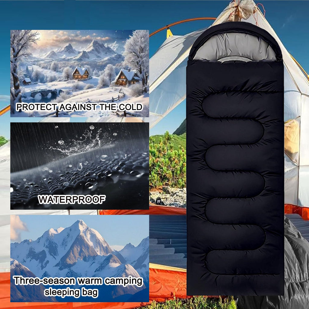 Sleeping Bag for Camping,Sleeping Bags for Adults Backpacking Waterproof,3 Seasons Adult Blanket,Small Packed Ultralight Carry Bag, Soft,Thick and Warm,for Outdoor Camping,Travel,Hiking