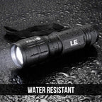 LE LED Torch, LE1000 Powerful Handheld Flashlight, Adjustable Focus, 4 PCs