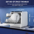 AIRMSEN Portable Countertop Dishwasher, No Hookup Needed