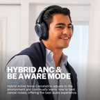 JLab JBuds Lux ANC Wireless Over-Ear Headphones, Mauve