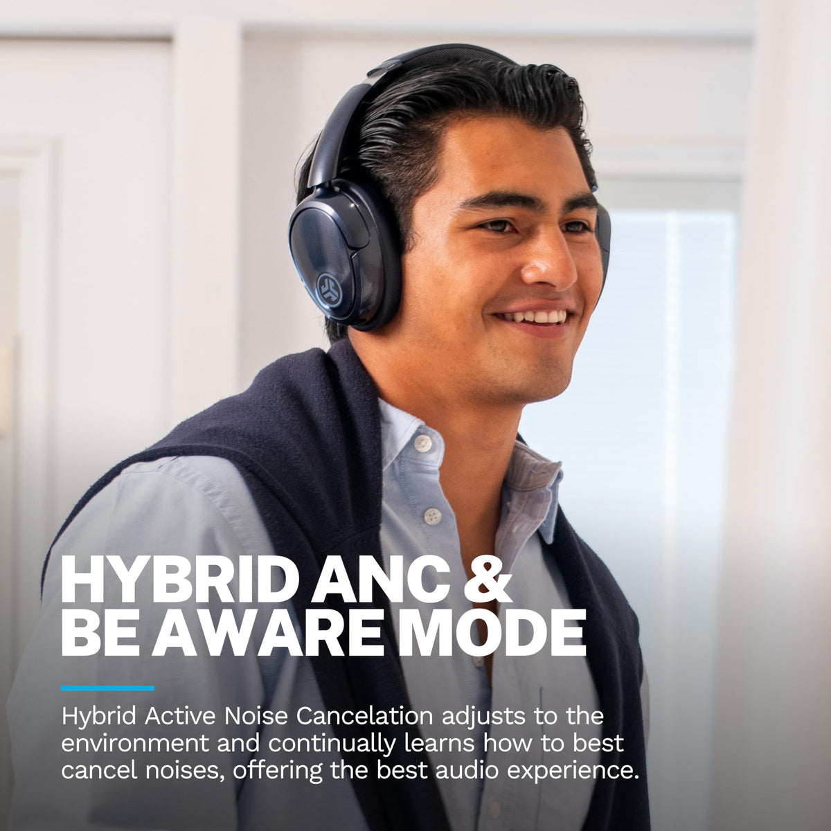 JLab JBuds Lux ANC Wireless Over-Ear Headphones, Mauve