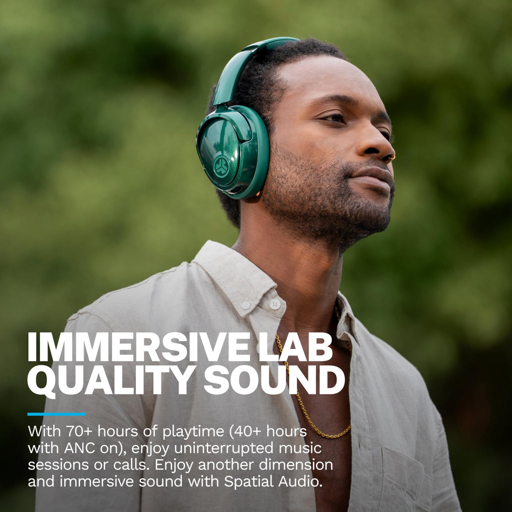 JLab JBuds Lux ANC Wireless Over-Ear Headphones, Mauve