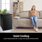 Igloo 2.6 Cu.Ft Mini Fridge with Freezer- Single Door Compact Refrigerator with Glass Shelves for Homes, Dorms & Offices- Keep Snacks, Drinks & Frozen Foods Cool with Temperature Control Fridge- White