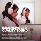 JLab JBuds Lux ANC Wireless Over-Ear Headphones, Mauve
