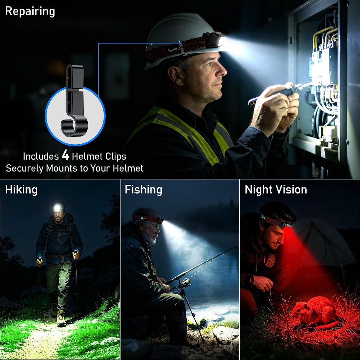 Blukar 2026 Gen 2 Head Torch Rechargeable, Super Bright Headlamp-10 Modes