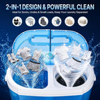 ZenStyle Portable Washer Compact Twin Tub 9.9 LB Mini Top Load Washing Machine Washer/Spinner w/ 6.57 FT Inlet Hose
