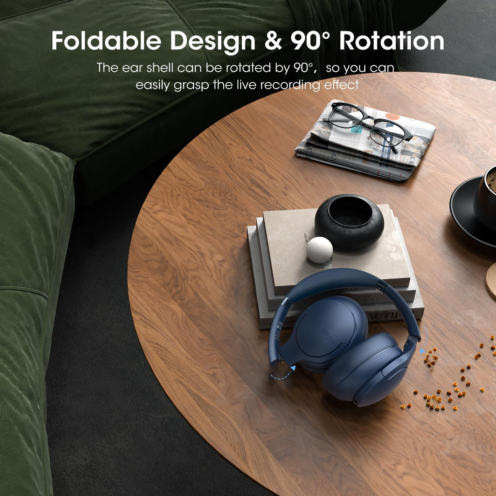 DOQAUS Bluetooth Headphones Over Ear, Headphones Wireless with 90H Playtime