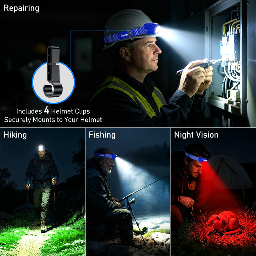 Blukar 2026 Gen 2 Head Torch Rechargeable, Super Bright Headlamp-10 Modes