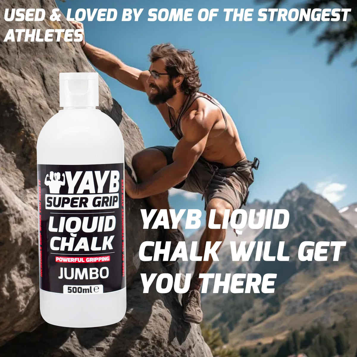 YAYB LIQUID CHALK | Powerful Grip Formula | Sweat-Free Hands | Sports Chalk | Weight Lifting | Rock Climbing | Power Lifting | Weight lifting | Bodybuilding