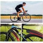 Bike Mudguard Set, Portable Adjustable Road Mountain Bike Bicycle Cycling Tires Front and Rear Mud Guard Fenders for MTB Mountain Road Bike