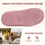 EverFoams Women's Suede Bootie Slippers Fuzzy Plush Collar Memory Foam