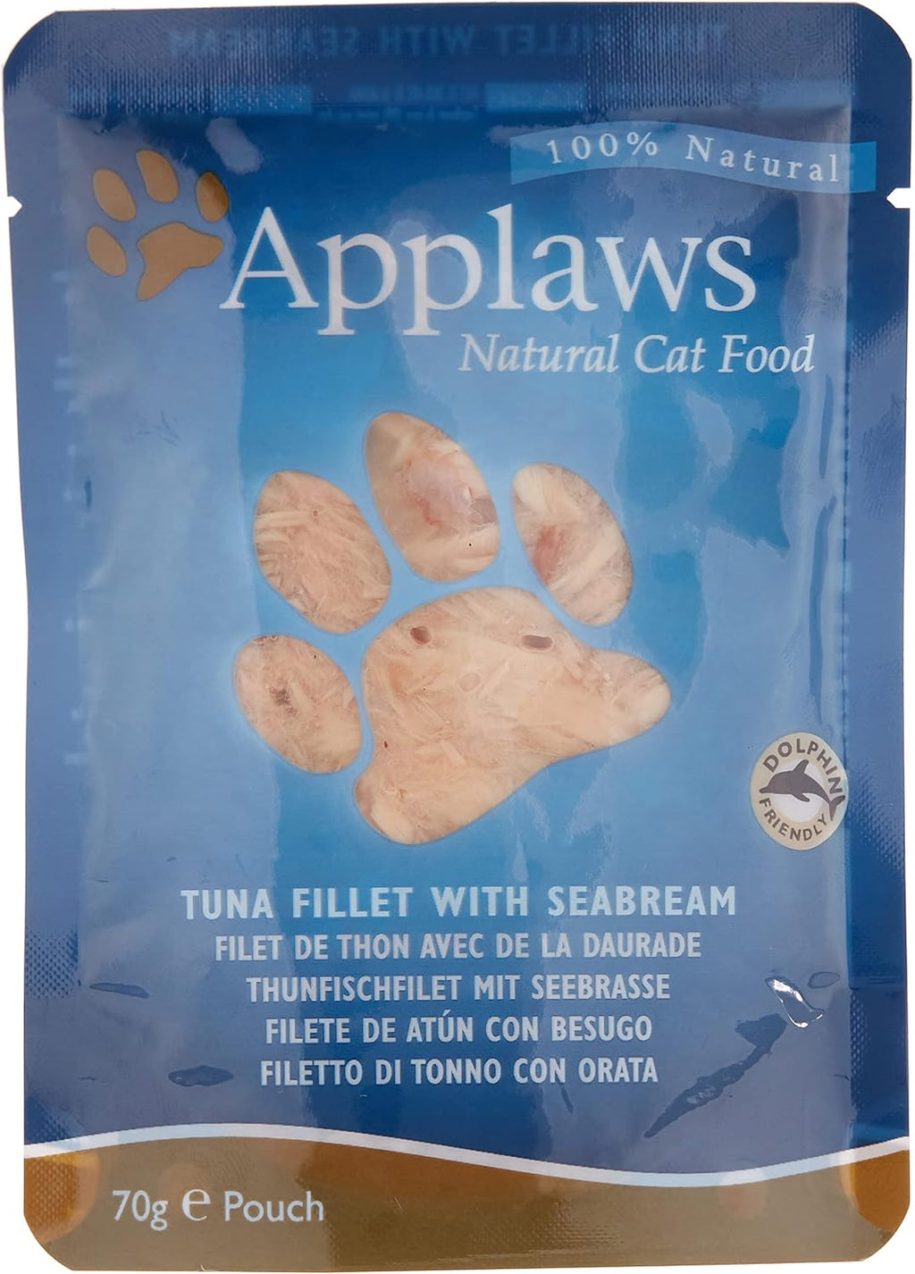 Applaws Tuna and Seabream Pouch, Broth, 70 g