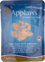Applaws Tuna and Seabream Pouch, Broth, 70 g