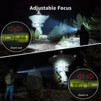 LE LED Torch, LE1000 Powerful Handheld Flashlight, Adjustable Focus, 4 PCs
