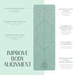 Yogii Yoga Mat - Non-Slip 6mm Thick TPE & Travel-friendly Yoga Mat - Perfect for Home & Gym Exercise Fitness & Pilates - With Laser Alignment Guides for Men & Women