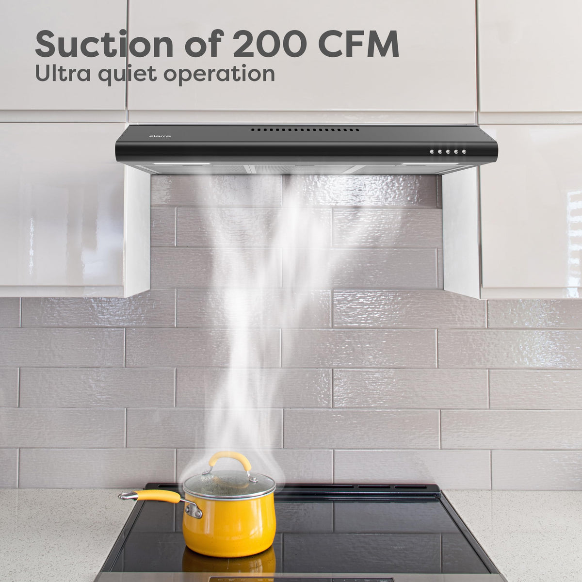 CIARRA Range Hood 30 Inch Under Cabinet Ductless Stainless Steel