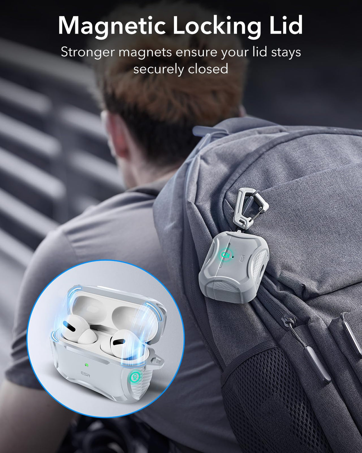 ESR for AirPods Pro 2 Case, Compatible with MagSafe, Navy Blue