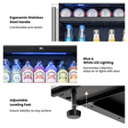 Yeego Beverage Refrigerator - 24 inch 180 Cans Beer Cooler with Glass Door