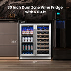 Yeego Beverage Refrigerator - 24 inch 180 Cans Beer Cooler with Glass Door