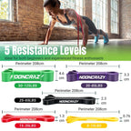 Resistance Bands Set, 5 Different Levels Pull Up Assistance Bands(8-125LB)