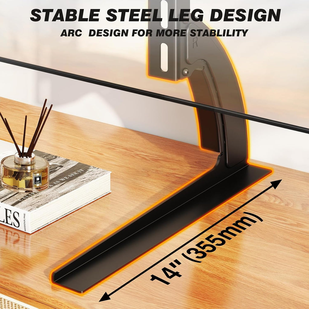 5Rcom Universal Tabletop TV Stand Base for 22-65 Inch Flat Screen TVs