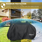 BEEWAY Bike Cover for 2 Bikes, Waterproof Bicycle Cover for Outside Storage - 210T Polyester with Pu Coating Bike Rain Cover for Mountain Road Bike 210x110x95cm