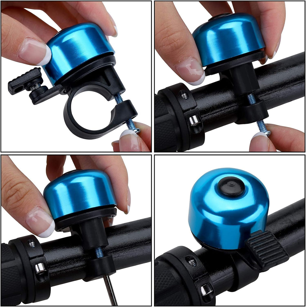 Bike Bell Bicycle Bell with Loud Crisp Clear Sound, Road and Mountain Bike Bell Adults Kids(8 colors)