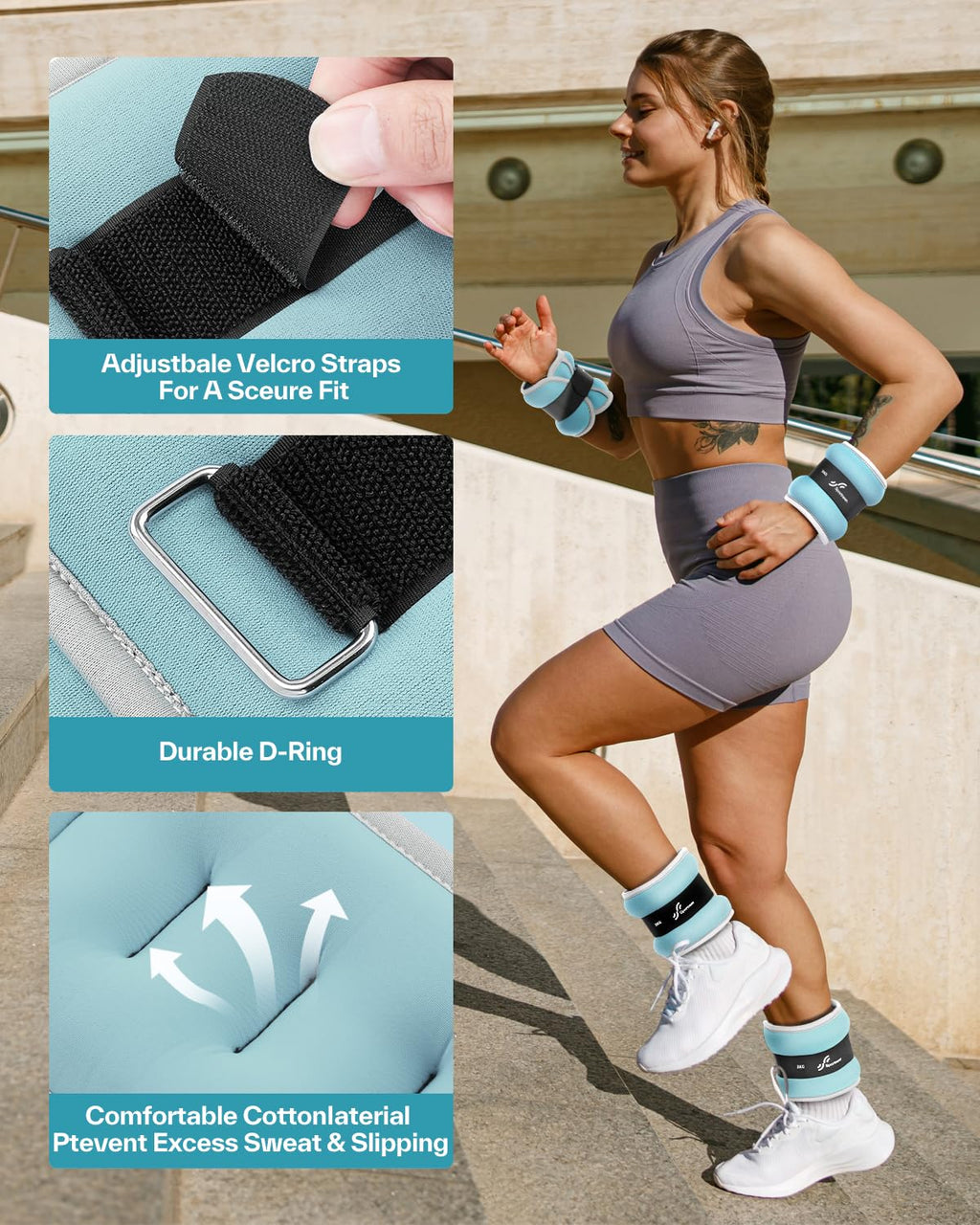 Sportneer Ankle Weights, Leg Weights Wrist Weights Straps