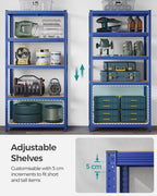 SONGMICS 5-Tier Heavy-Duty Shelving Units, Set of 2, Boltless Assembly
