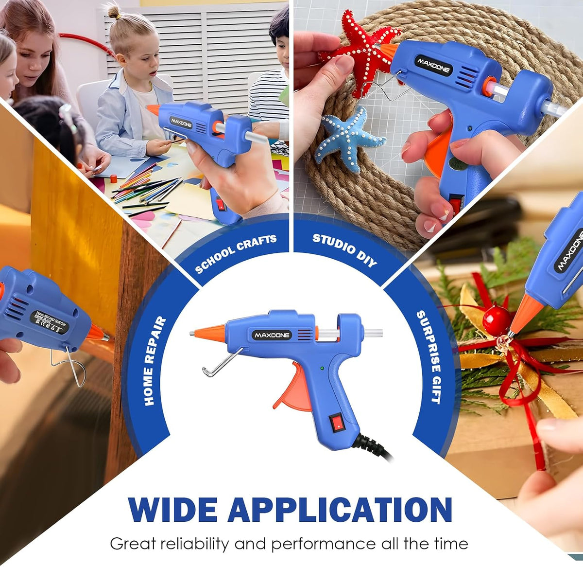 Mini Hot Glue Gun Kit 50W: Mini Glue Gun Fireproof Upgraded Version