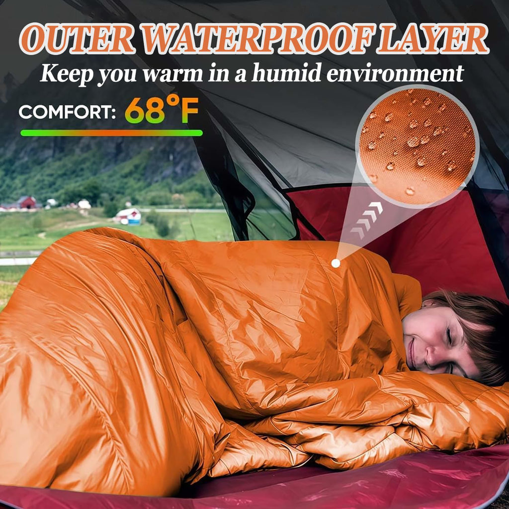 Sleeping Bag for Camping,Sleeping Bags for Adults Backpacking Waterproof,3 Seasons Adult Blanket,Small Packed Ultralight Carry Bag, Soft,Thick and Warm,for Outdoor Camping,Travel,Hiking