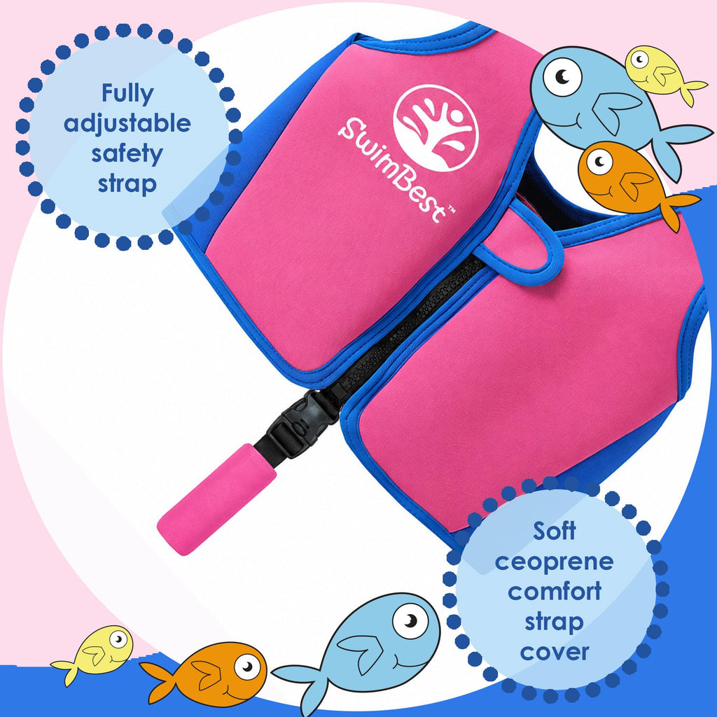 SwimBest Swim Vest - For Baby, Toddler & Kids. Adjustable Buoyancy Swim Jacket, ideal for pools/beaches/holidays & Learning to Swim
