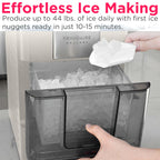 Frigidaire, 26 lb per day, Countertop Bullet Ice Maker, Stainless Steel