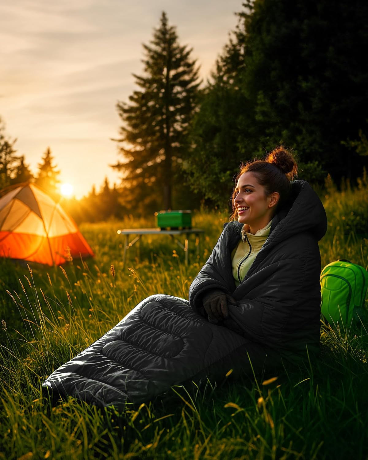 Voyager Sleeping Bag for Adults, Lightweight 3-4 Season Waterproof Camping