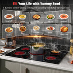 2 Burner Electric Cooktop 110V, 2000W Shard Power