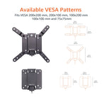 Amazon Basics Full Motion Articulating TV Wall Mount with Tilt Swivel, Extends 16 inches, VESA 200x200, for 12" to 40" TVs, 40 lbs, Black