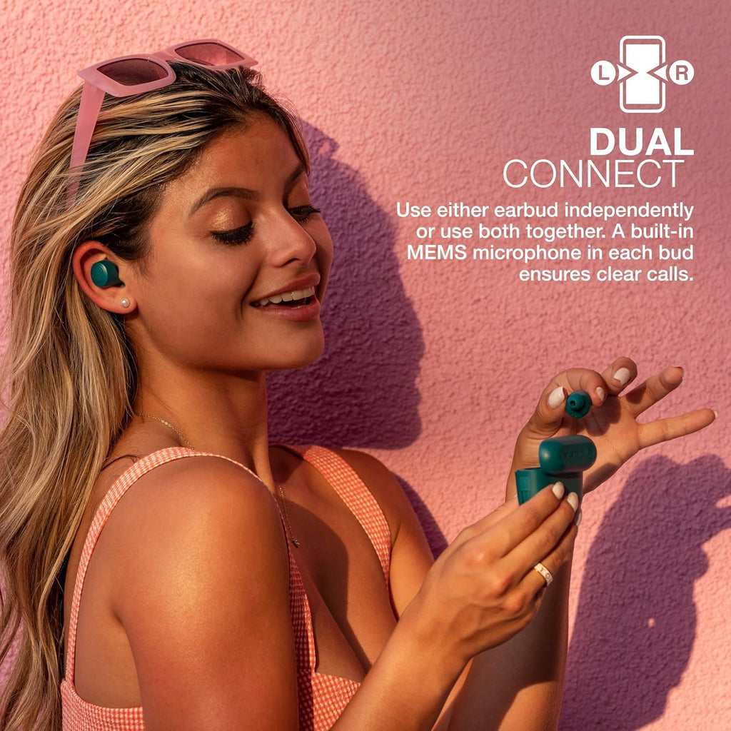 JLab Go Air Pop+ Earbuds, Dual Connect, EQ3 Sound, Black
