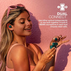 JLab Go Air Pop+ Earbuds, Dual Connect, EQ3 Sound, Black