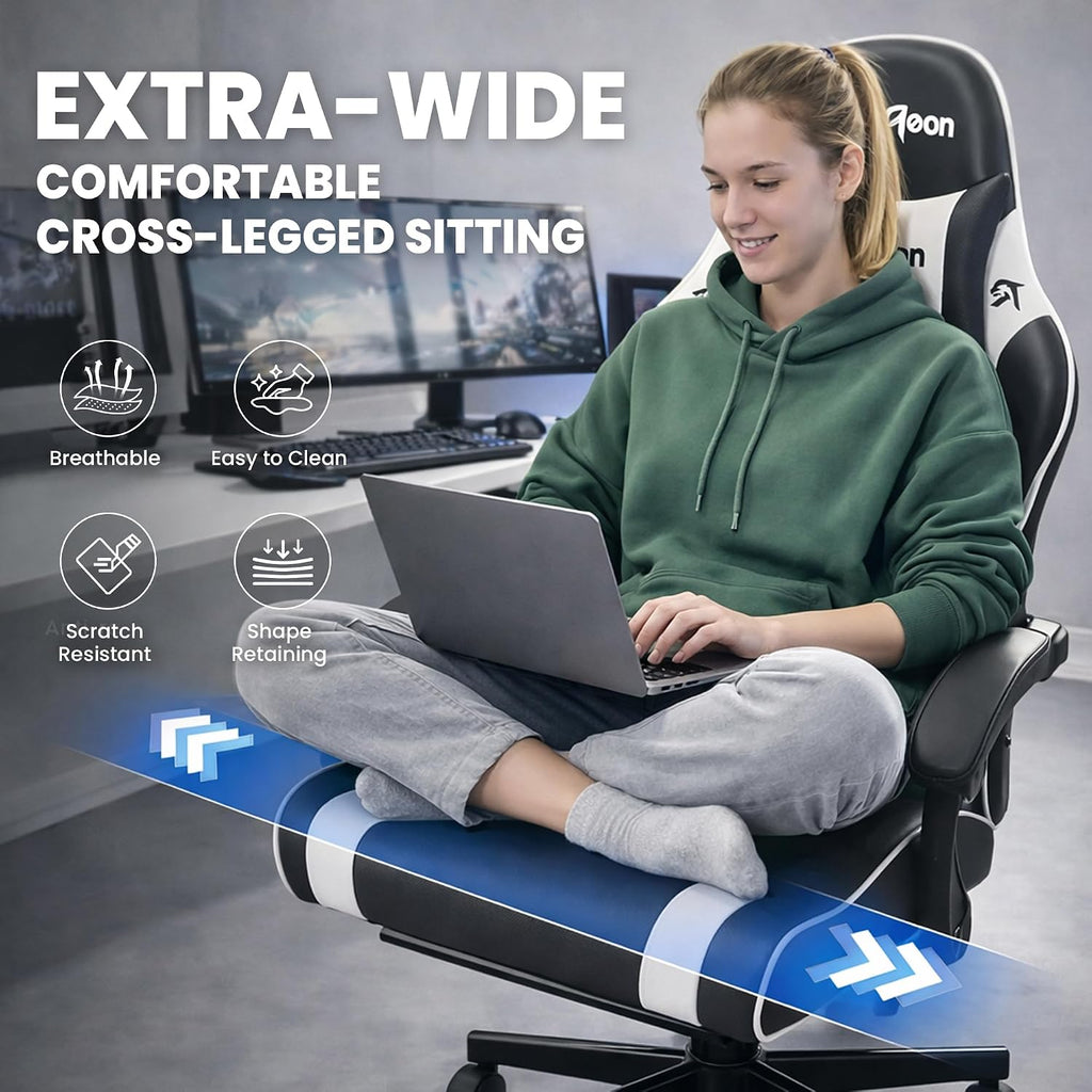 Gaming Chair for Adults, Upgraded Ergonomic Gamer Chair, Arctic Black