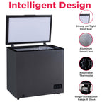 Frigidaire Chest Deep Freezer, 7 Cu. Ft. Capacity, Granita Rugged Design-Adjustable Thermostat-Removable Vinyl Coated Wire Basket-Easy Defrost Drain