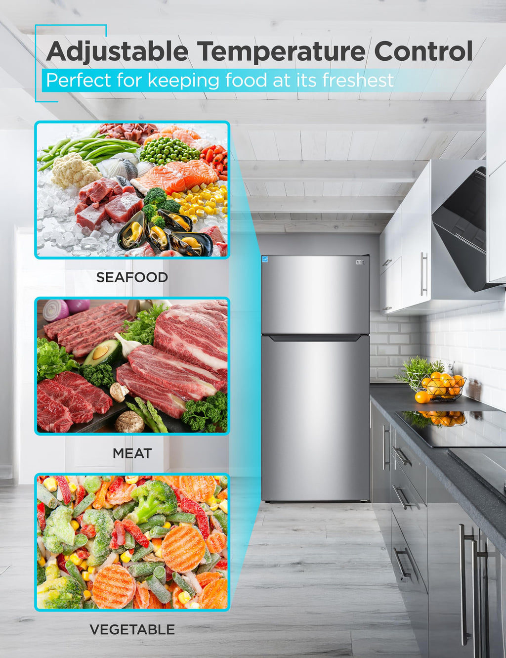 BLACK+DECKER 18.1 Cu. Ft. Top Mount Refrigerator with Ice Maker, BR1810HIMB