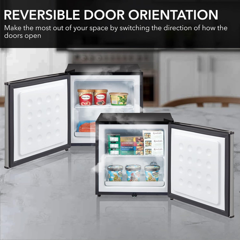 Whynter Upright Mini Freezer, 3.1 Cu Ft, Silver, CUF-301SS