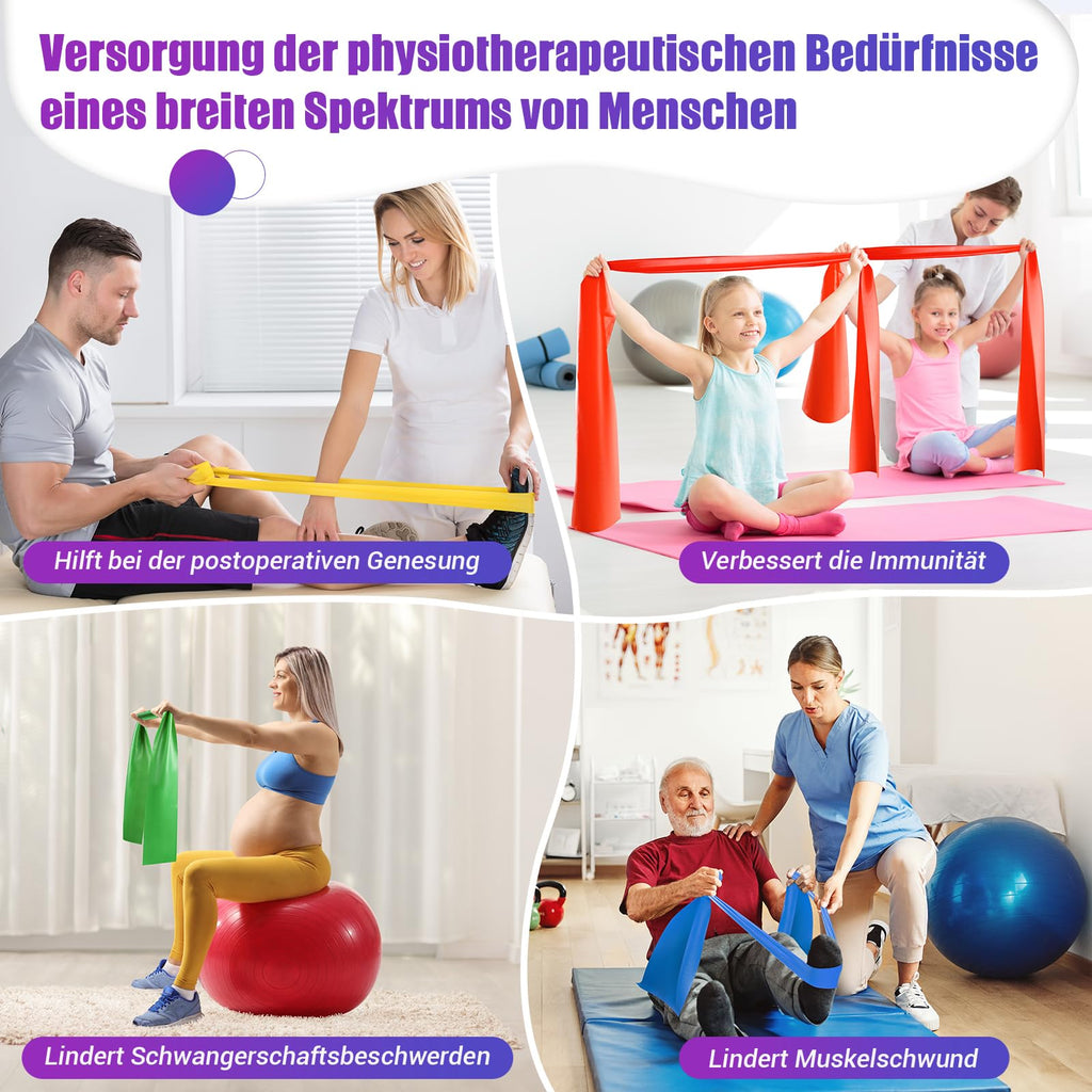COFOF Resistance Bands, 1.8m/5.9ft Exercise Band with 4 Resistance Levels