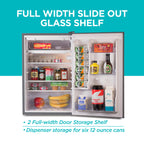 BLACK+DECKER 2.5 Cu. Ft. Compact Refrigerator, BCRK25V, Stainless Look