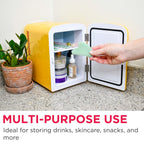 Frigidaire Retro Mini Compact Beverage Cooler, Great for Keeping Office Lunch Cool! (Built-in Bluetooth Speaker)