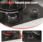 2 Burner Electric Cooktop 110V 2000W Countertop or Built-in