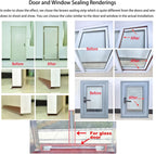 Silicone Seal Door Strip Bottom - 8M/26ft (W: 35MM) Silicone Sealing Sticker Self Adhesive Weather Stripping for Gaps of House, Glass Shower, Window and Door, Weatherproof Soundproof Insect Proof